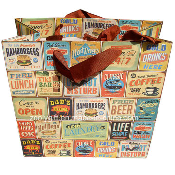 Customized Design Printing Card Board Paper Shopping Gift Bag